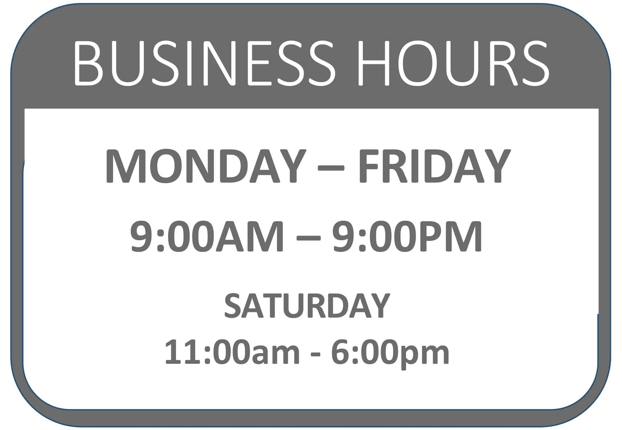 Hours Of Operation Printable Sign Printables