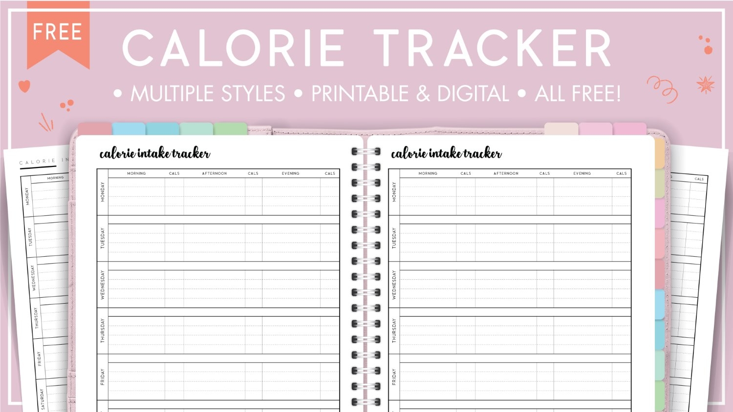 Printable Chart For Counting Calories