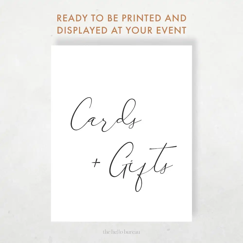 Free Printable Cards And Gifts Sign