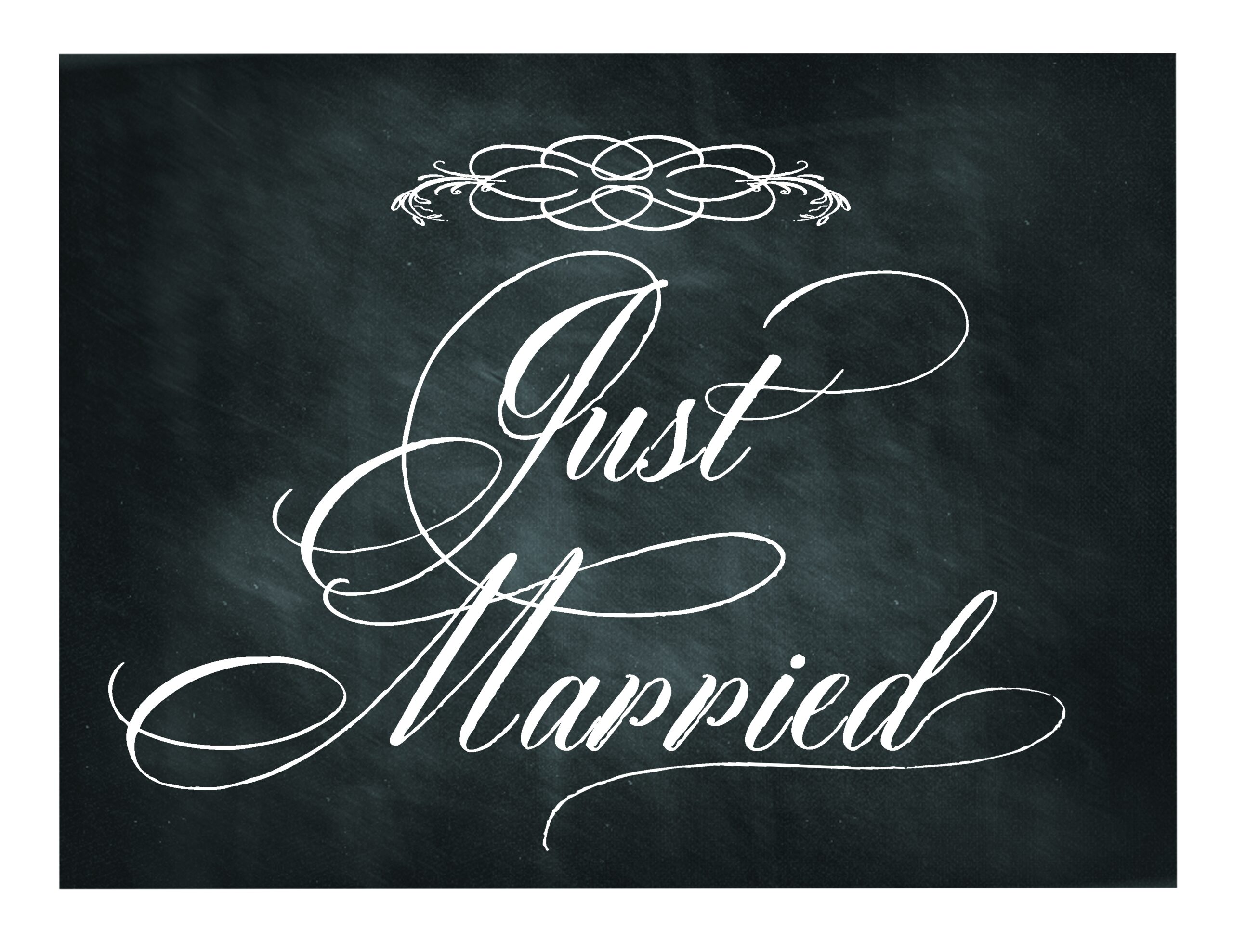 Just Married Printable Sign