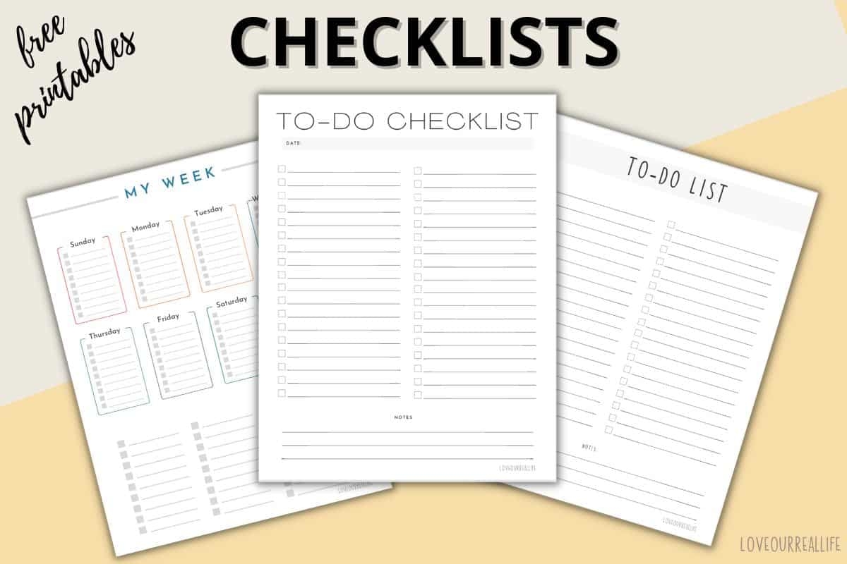 Printable Check Lists By Date Printable Check Lists By Date