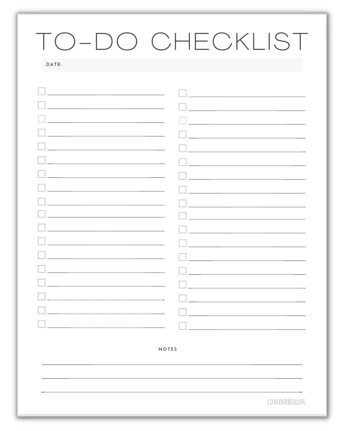 FREE Printable Checklist Templates To Do Lists To Download Love Our Real Life FREE Printable Checklist Templates To Do Lists To Download Love Our Real Life