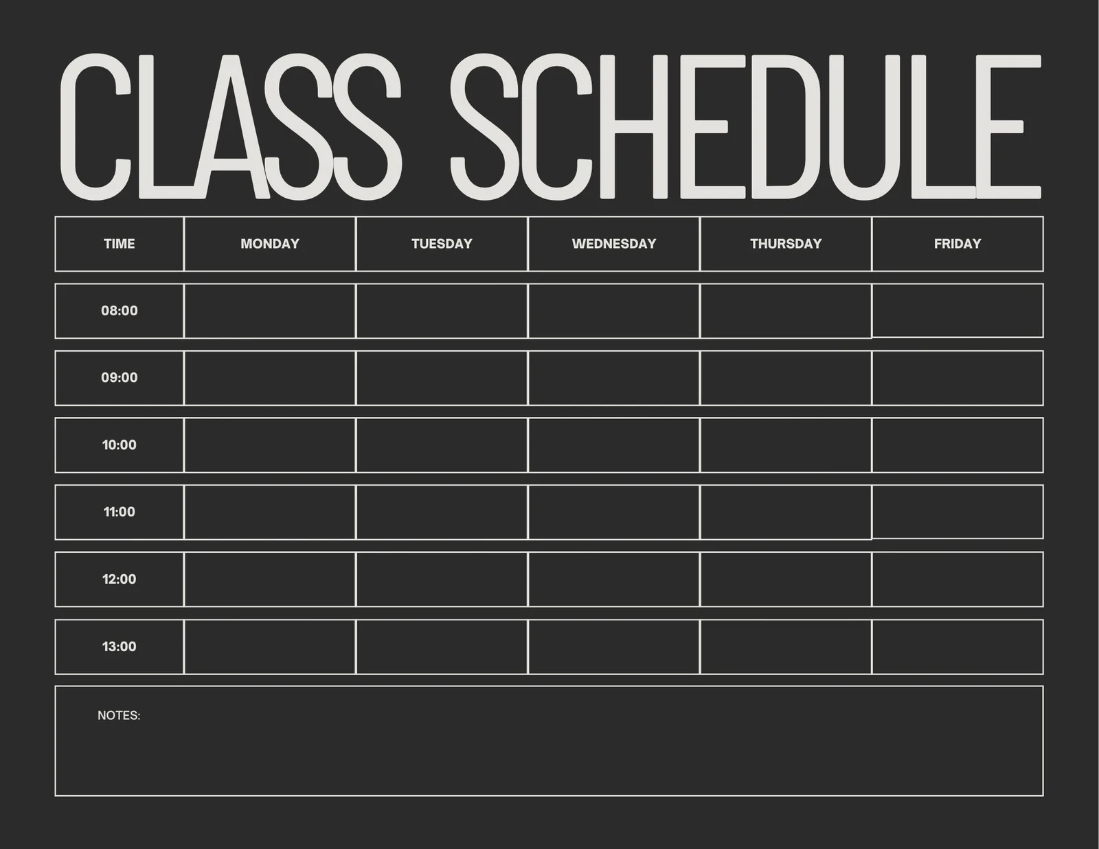 Free Printable Class Schedule Templates To Customize Canva