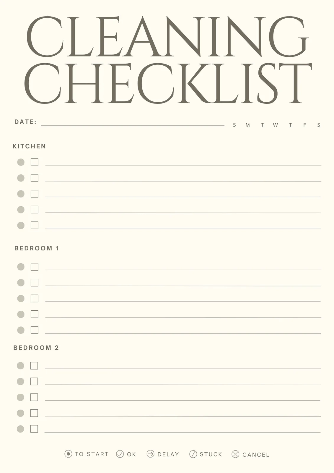 Free Printable Cleaning List For Customers