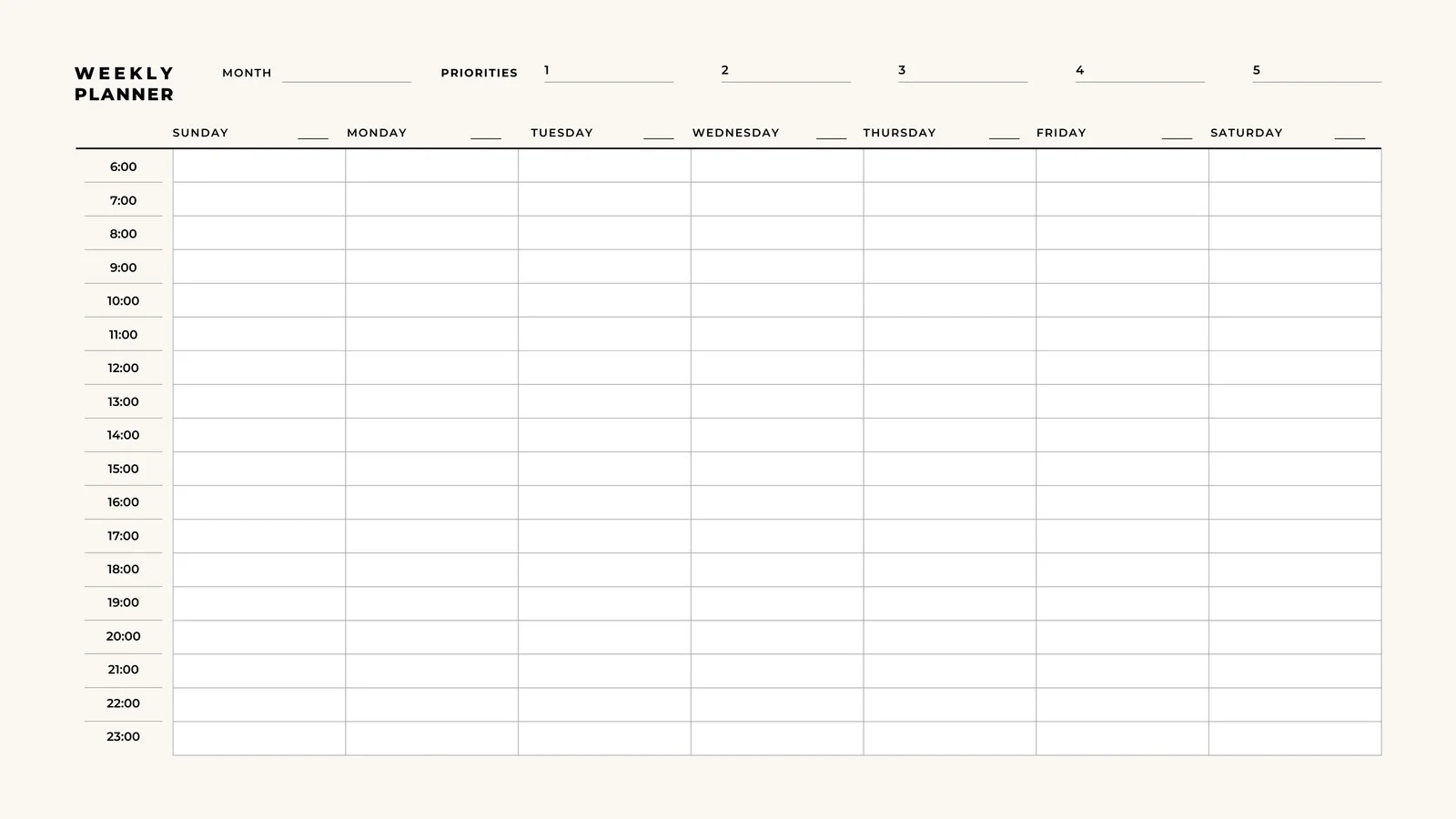 Mini Weekly Planner Printable