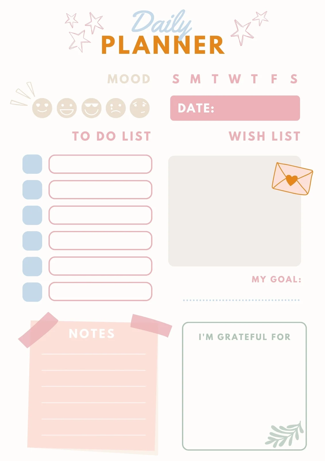 Free Printable Planner Kawaii Images