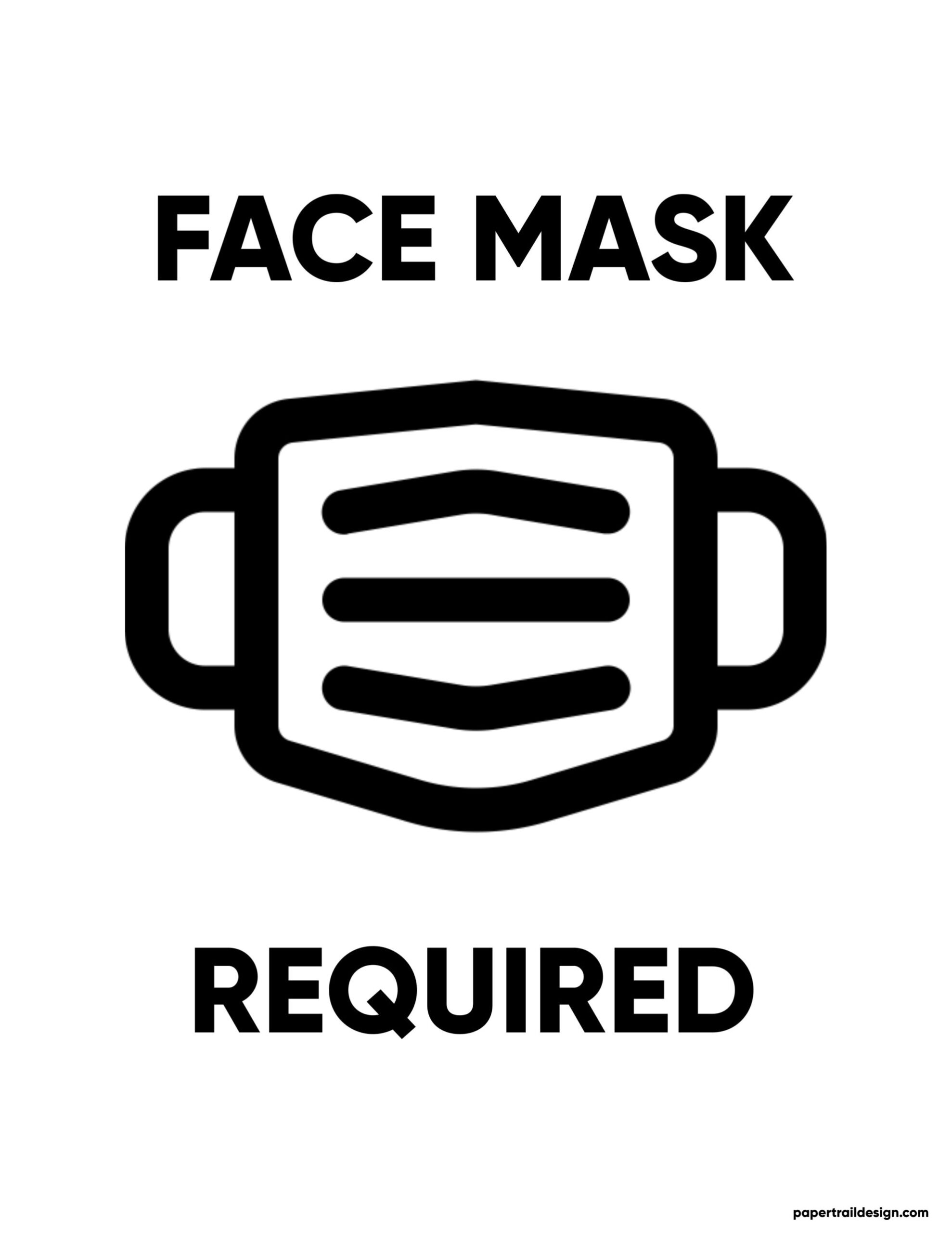 Masks Required Signs Printable Free