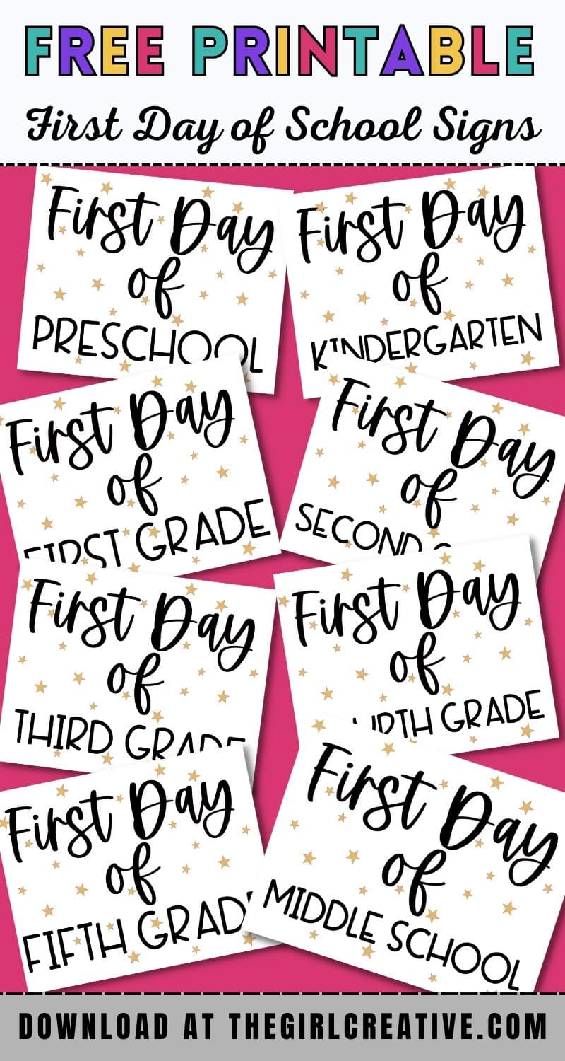 Back To School Sign Free Printable