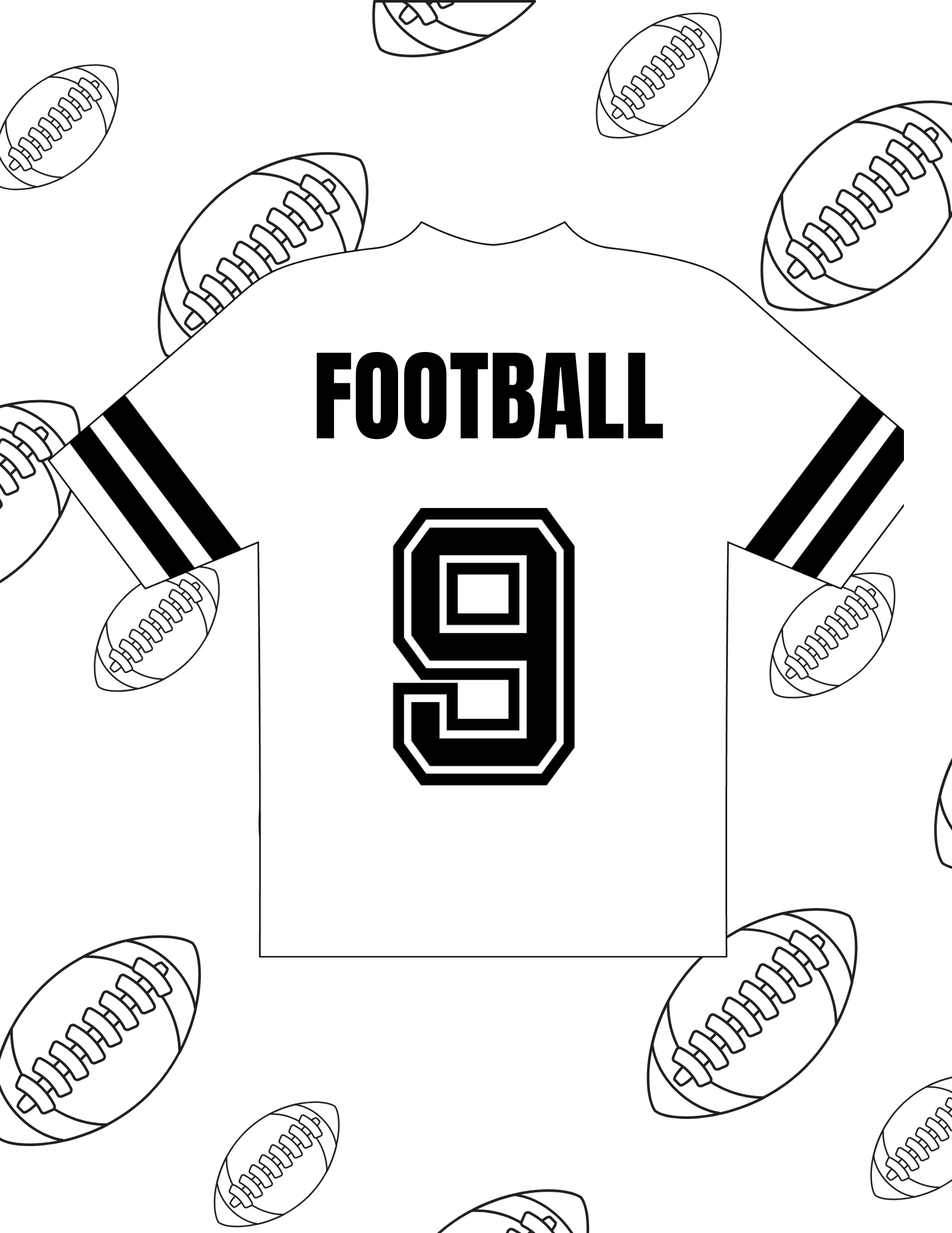 Free Printable Football Color Sheets