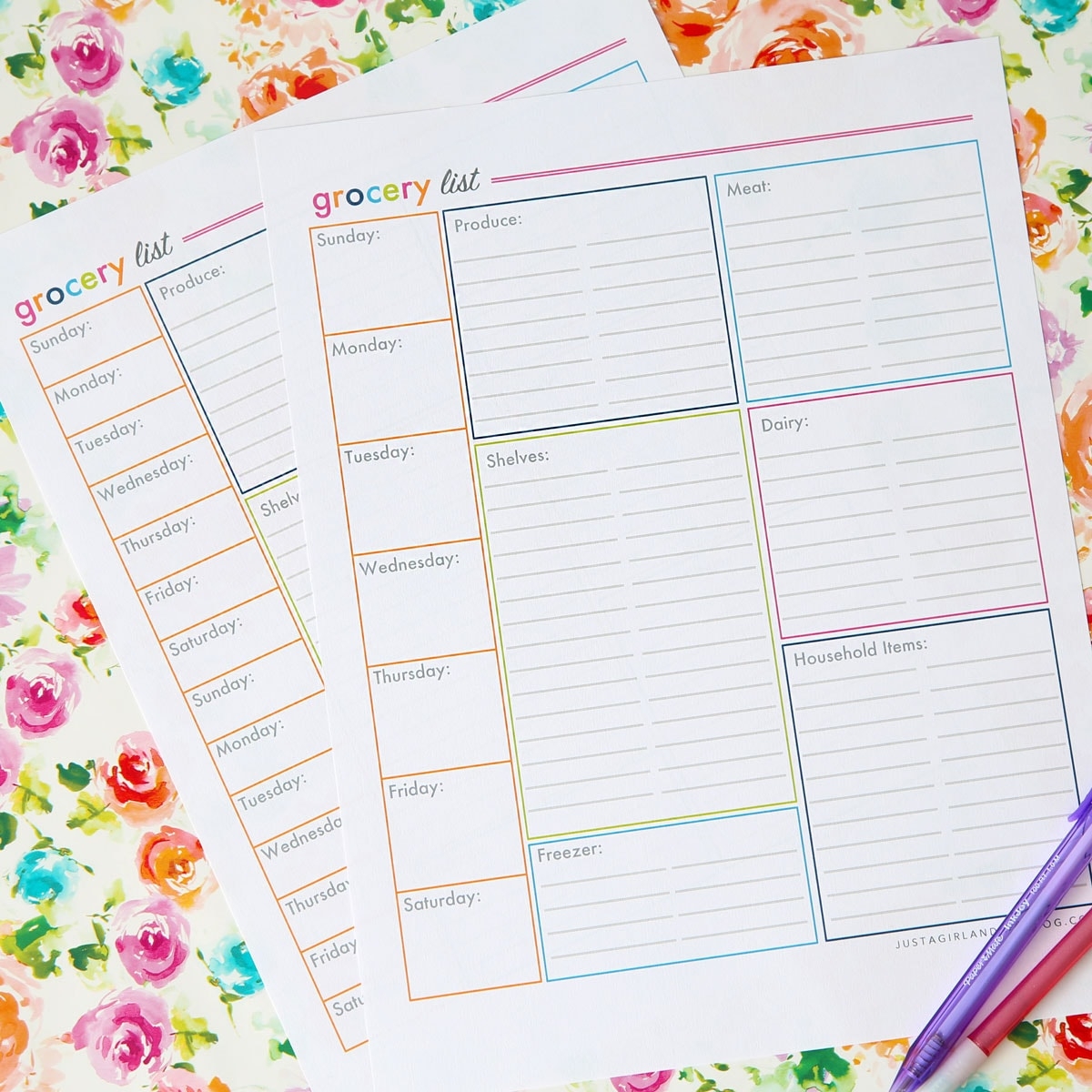 Free Printable Grocery List And Meal Planner Abby Lawson