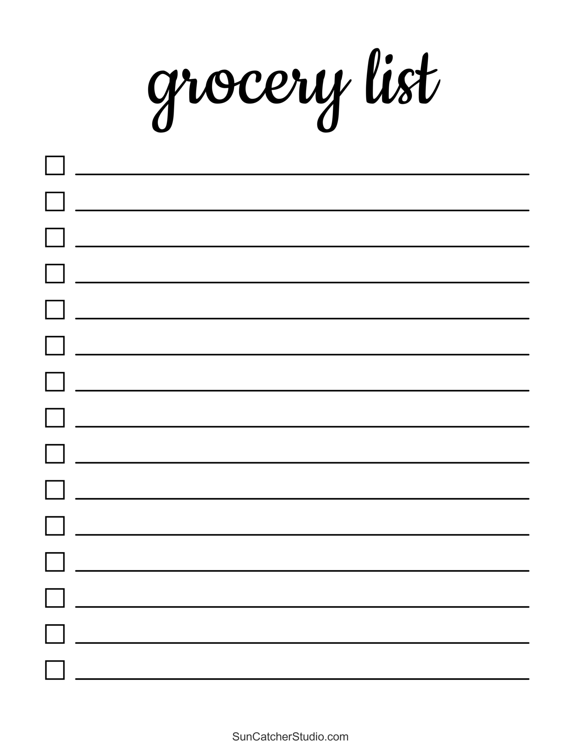 A Printable List Of