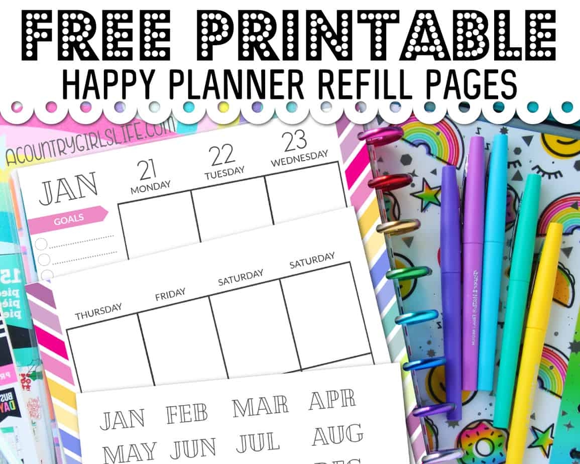 Classic Happy Planner Free Printables