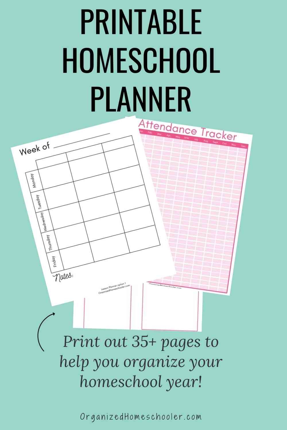Free Printable Homeschool Student Planner