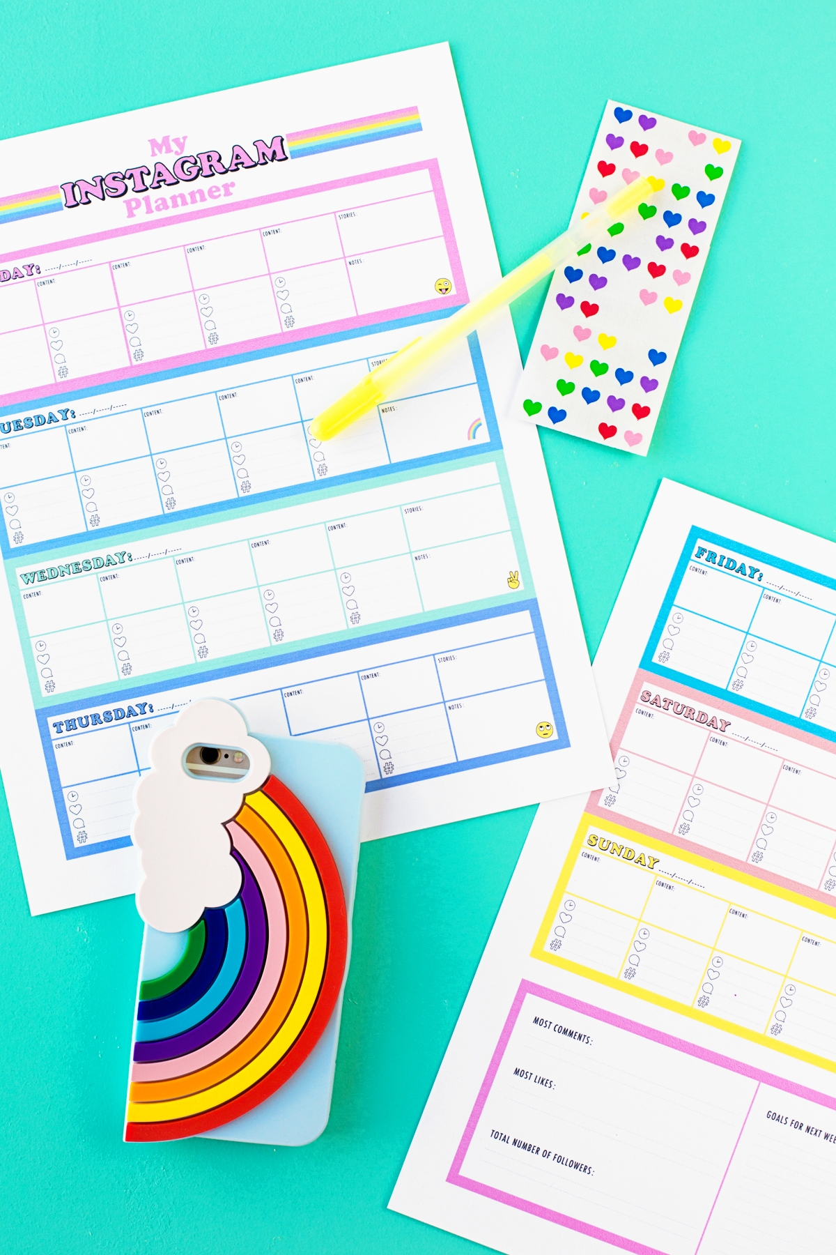 Free Printable Instagram Planner Studio DIY
