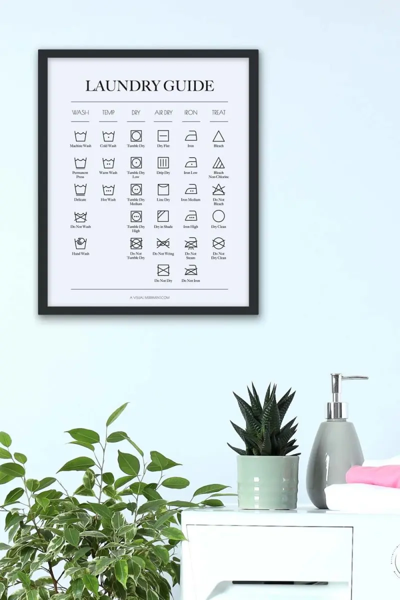 Laundry Chart Wash Dry Printable