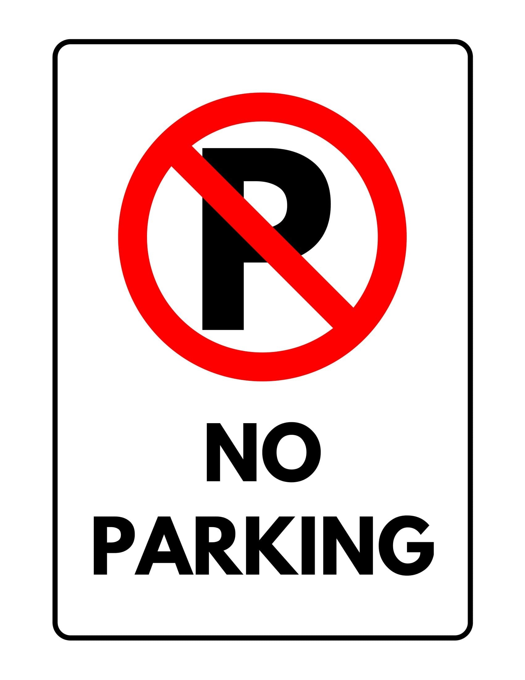 No Parking Signs Printable Free No Parking Signs Printable Free