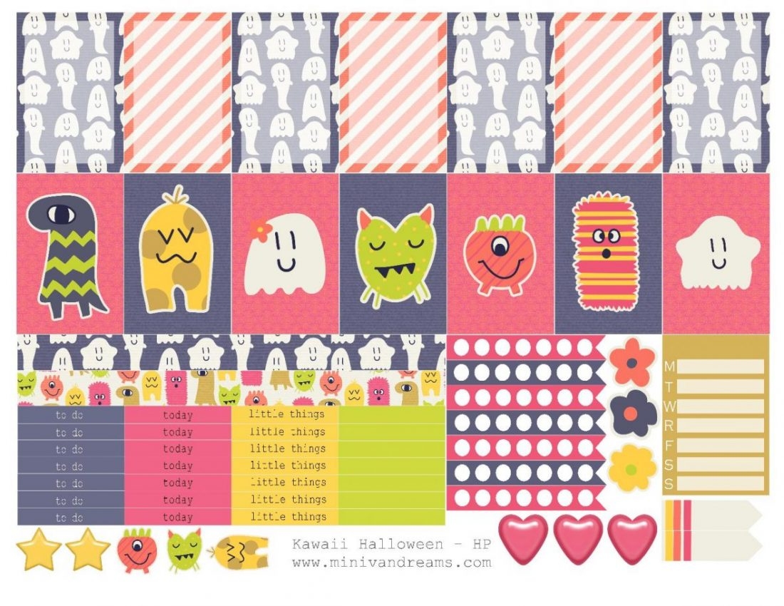 Free Printable Planner Stickers Kawaii