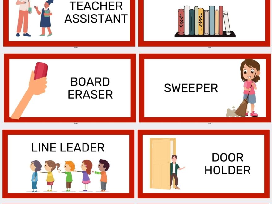 Free Printable Preschool Job Chart Pictures Goally