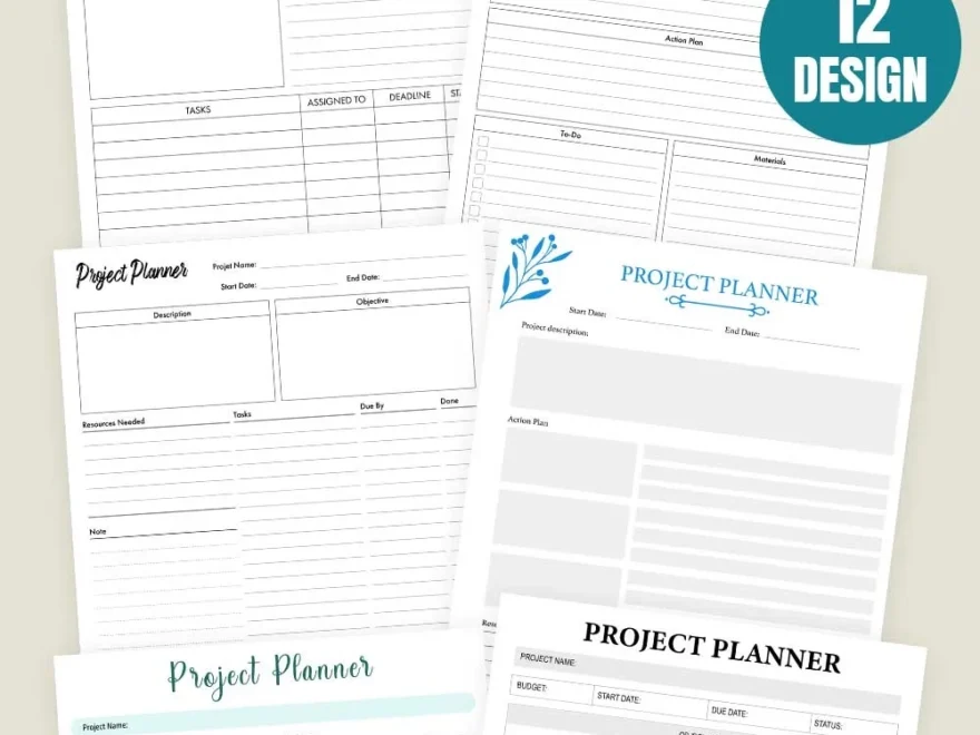 Free Printable Project Planner Template 12 Design Draw Craft Create