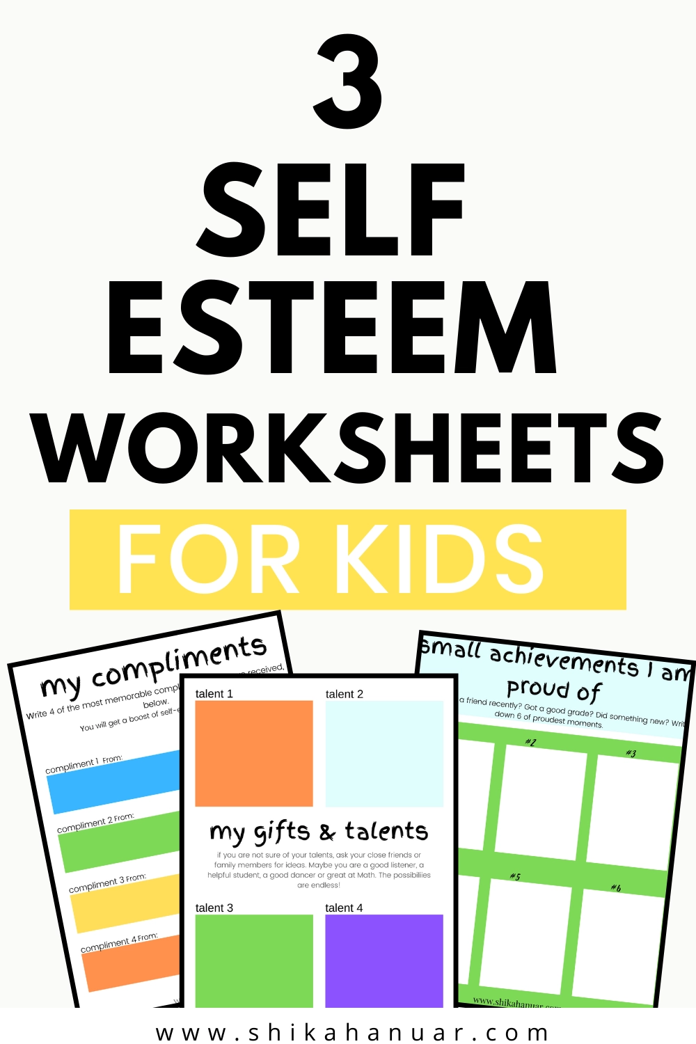 Free Printable Self Esteem Worksheets For Kids To Give Them An Instant Confidence Boost Shikah Anuar