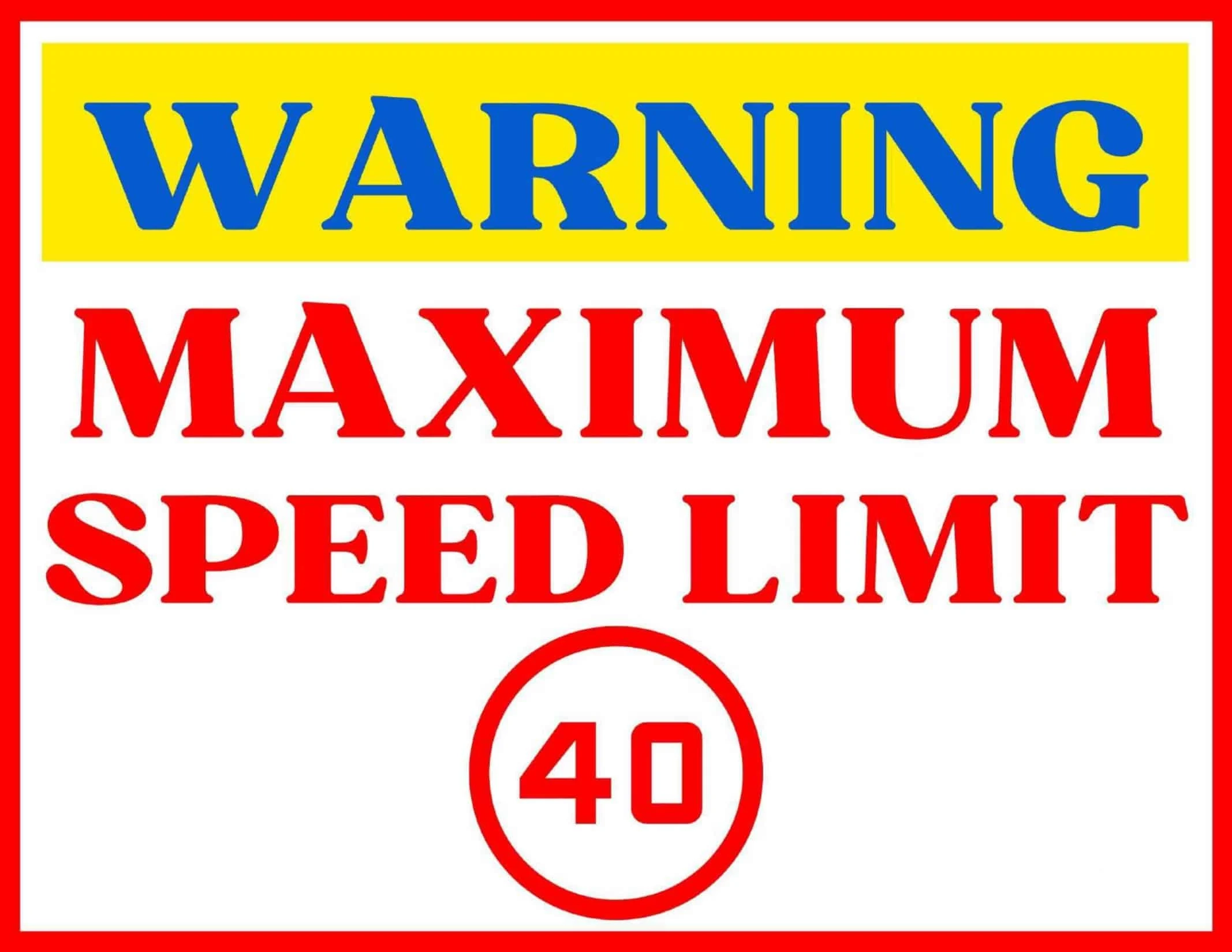 Free Printable Speed Limit Sign