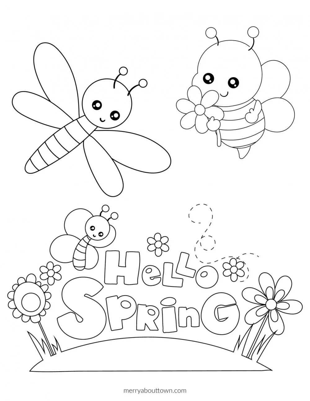 Free Printable Coloring Sheets For Spring
