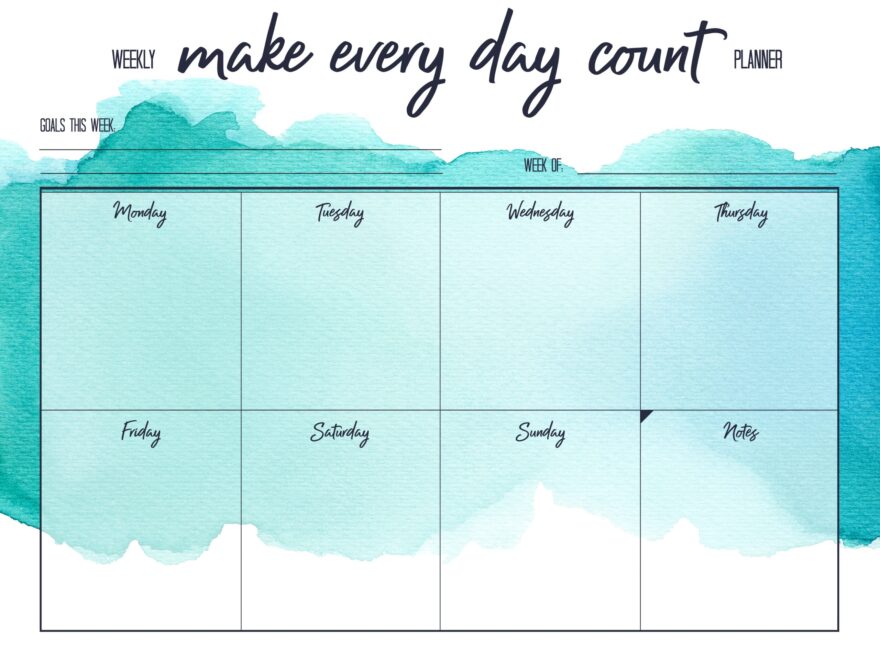 Free Printable Weekly Planner The Happy Housie