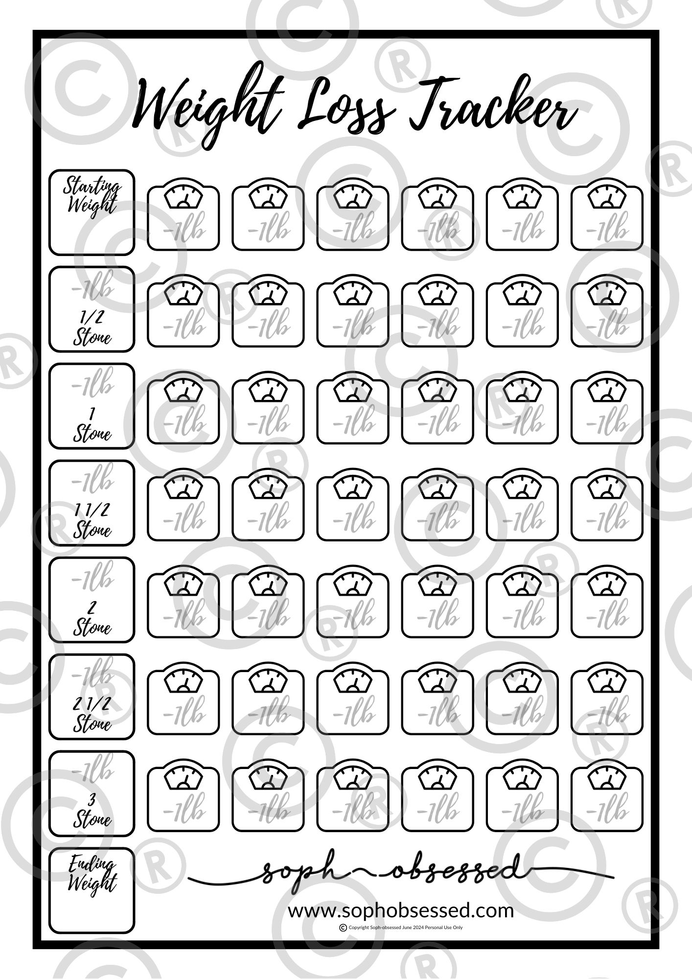 Free Printable Weight Loss Planner