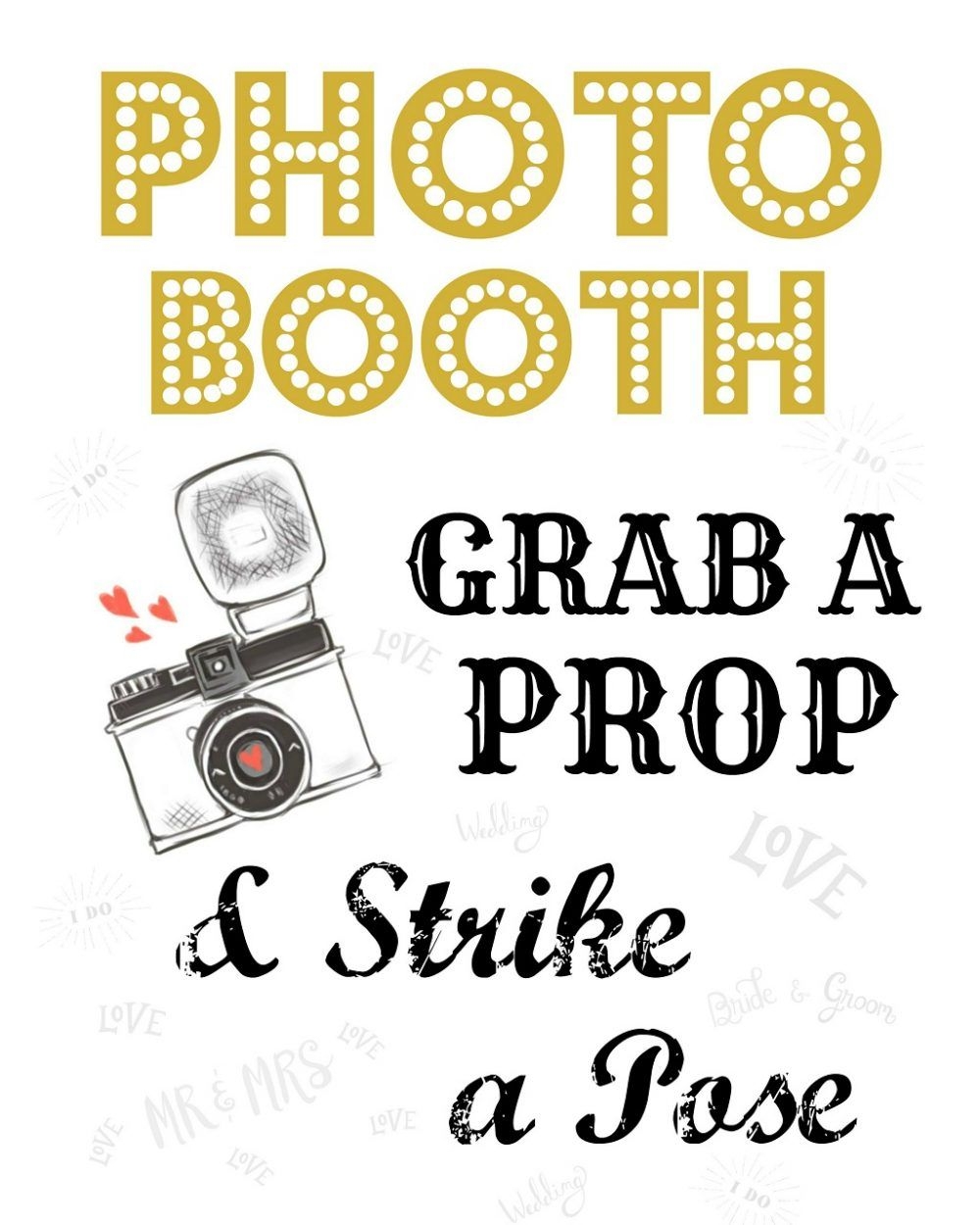 Phtotbooth Printables Free Sign