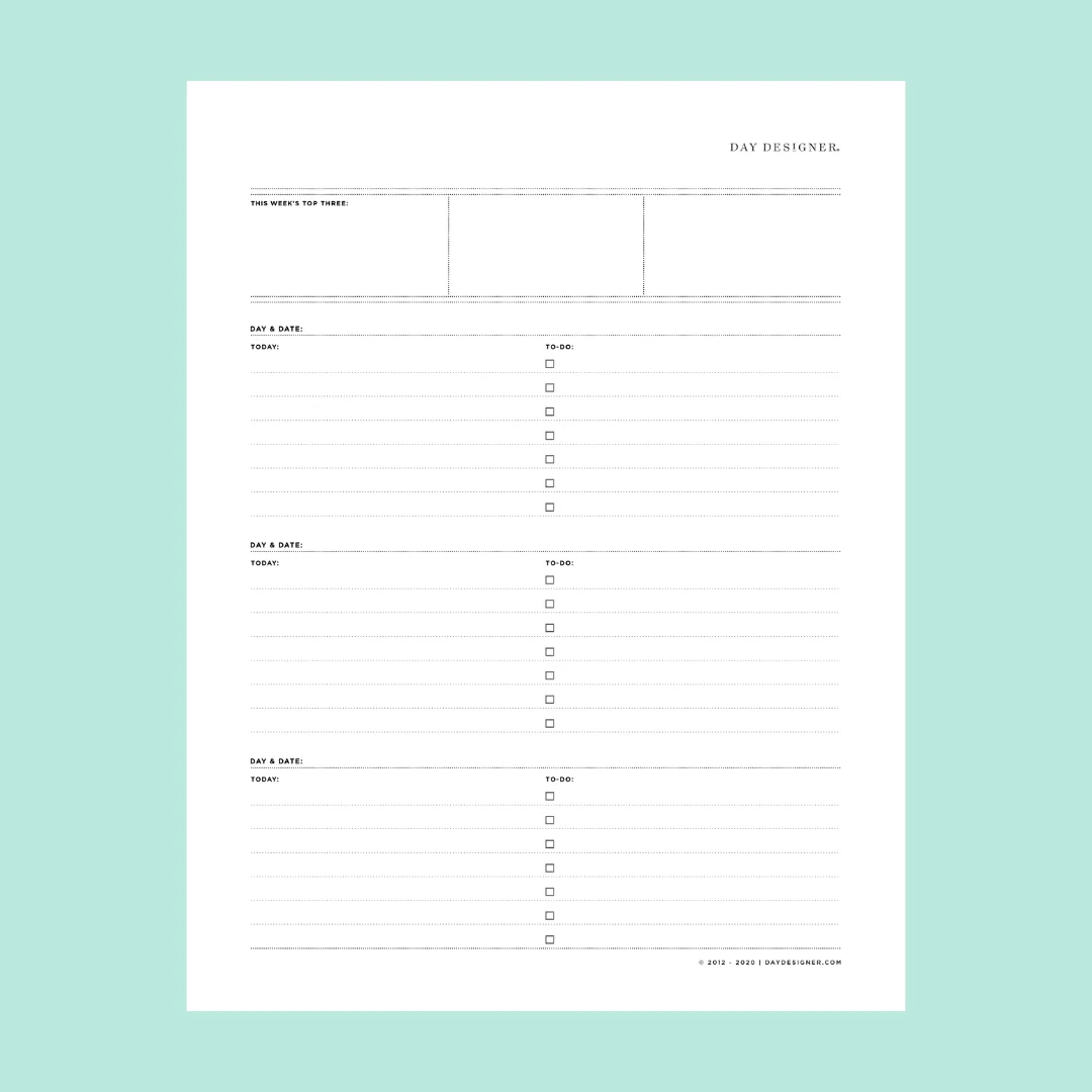 Best Weekly Planner Printable