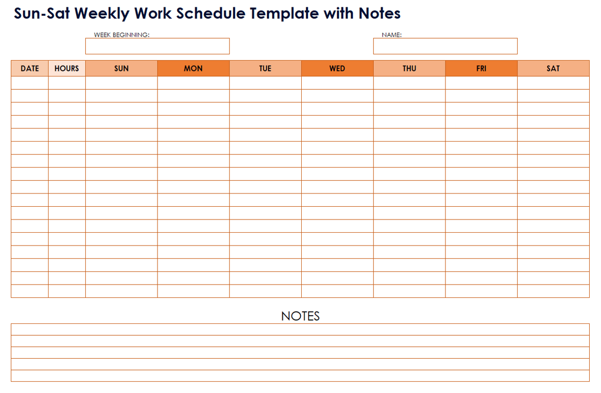 Printable 8 Hour Schedule Am