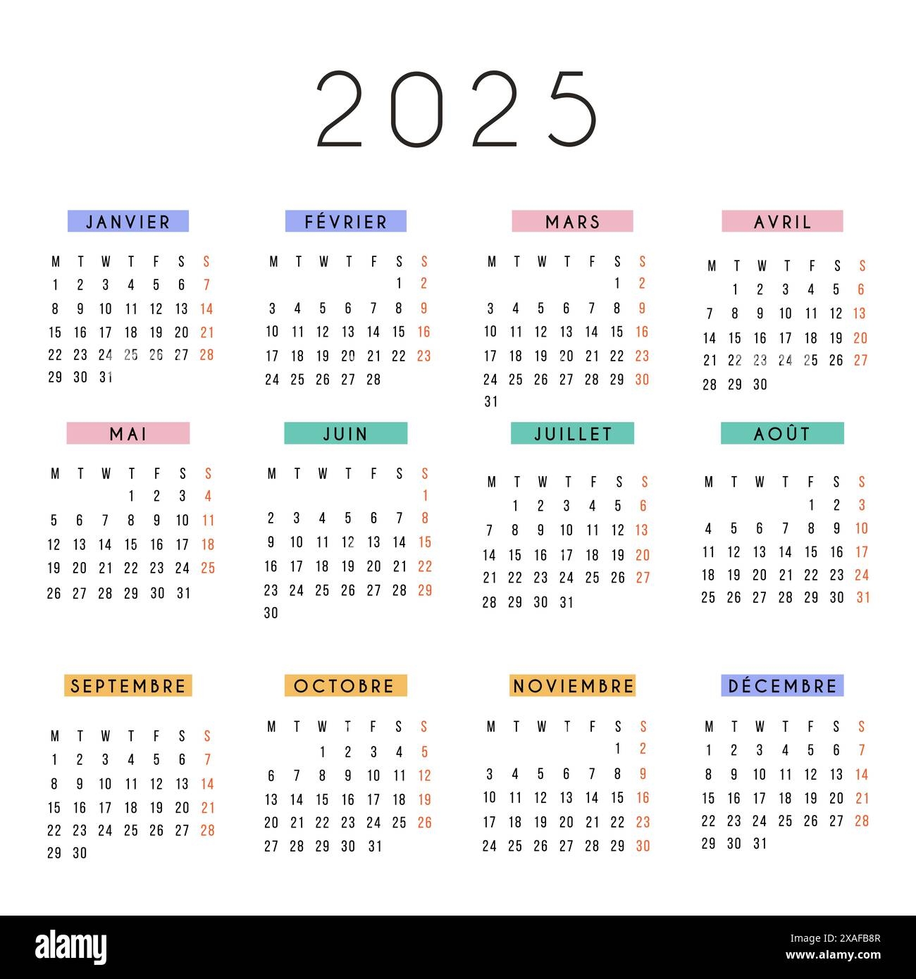 French Tv Printable Calendar