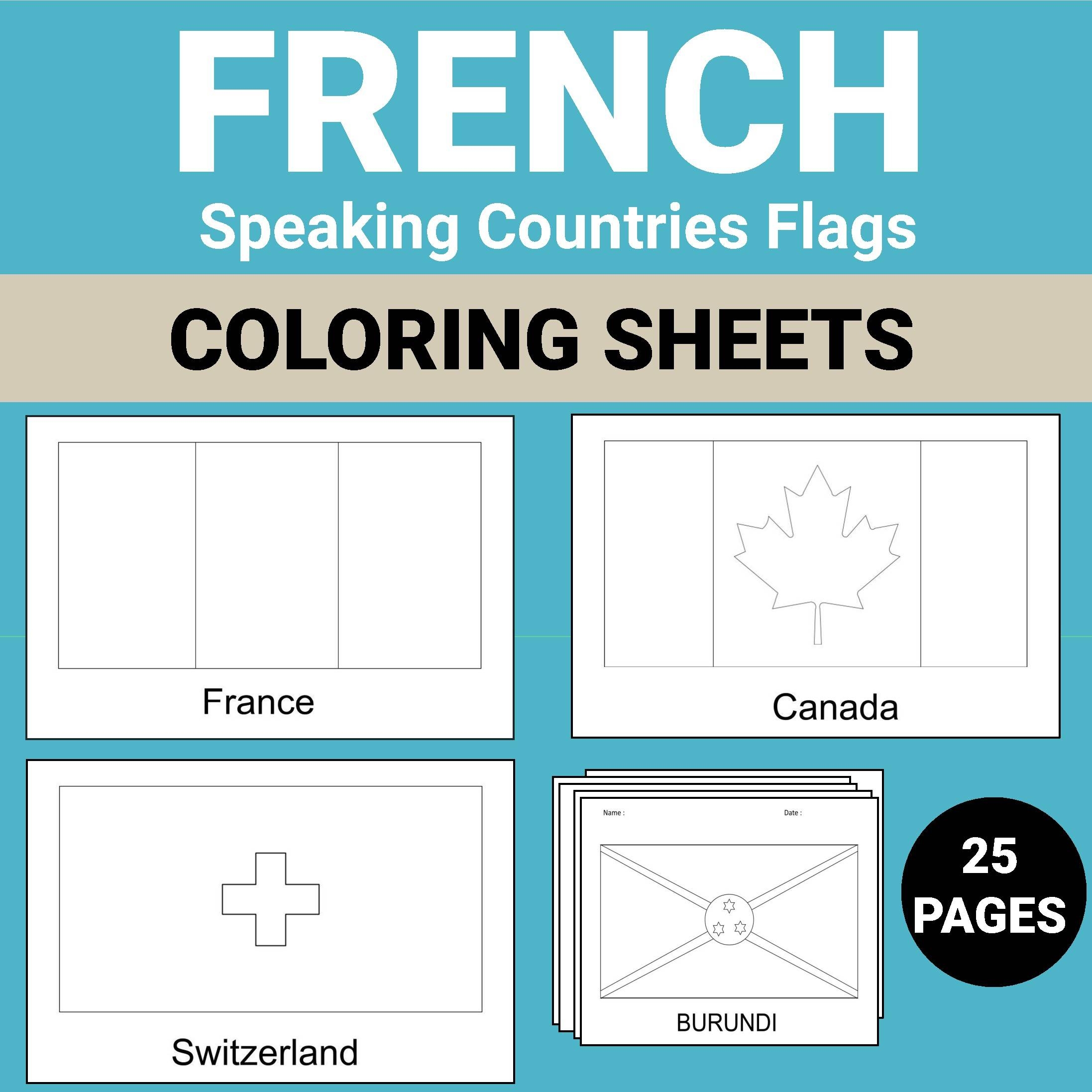 List Of Countries In French Printable