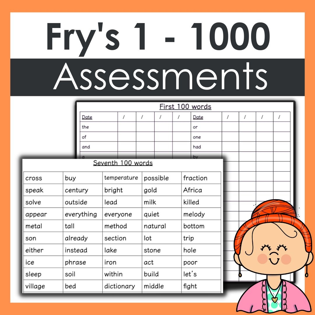 Fry s Complete Sight Words Assessment Words 1 1000 Editable Made By Teachers