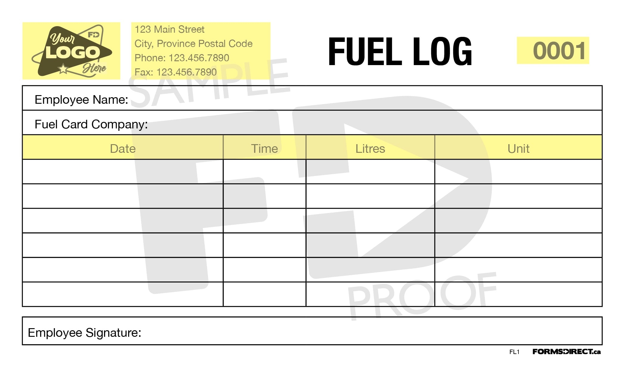 Printable Gas Log Sheets