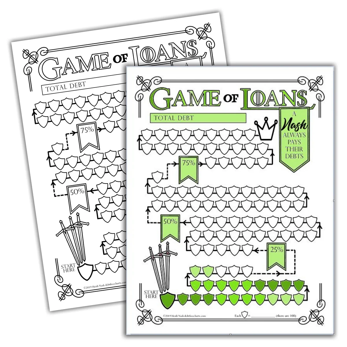 Debt Free Charts Printables Fun