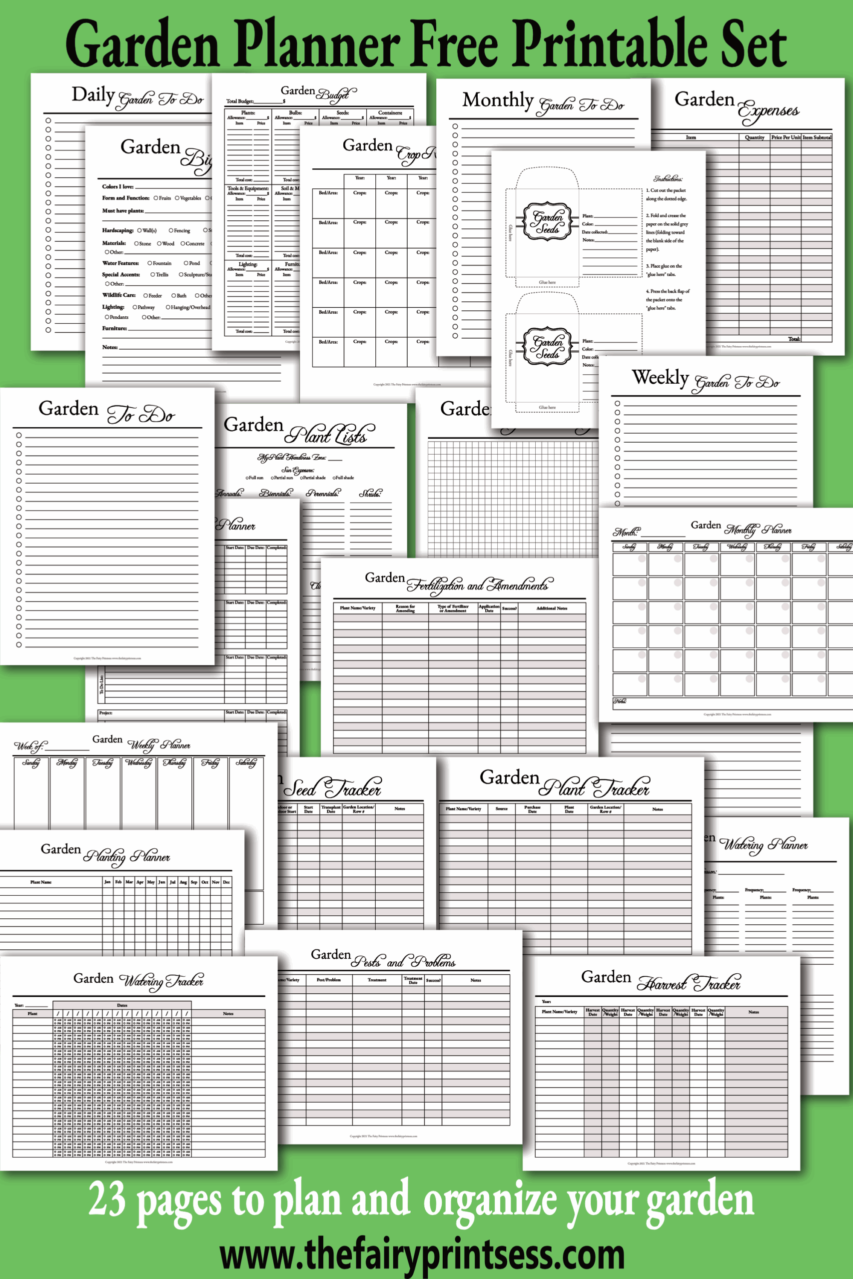 Garden Planner Free Printable Set