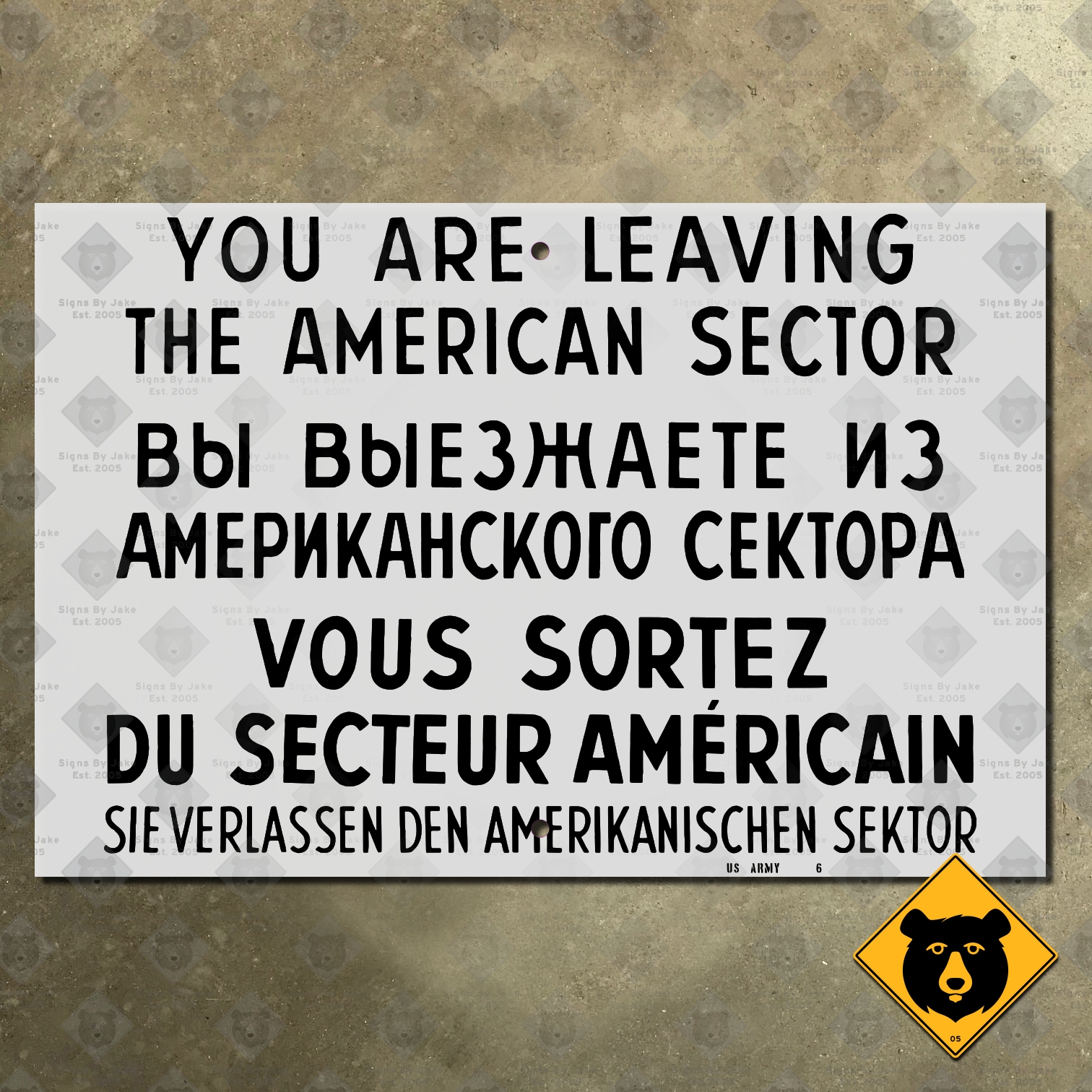 Checkpoint Charlie Sign Printable
