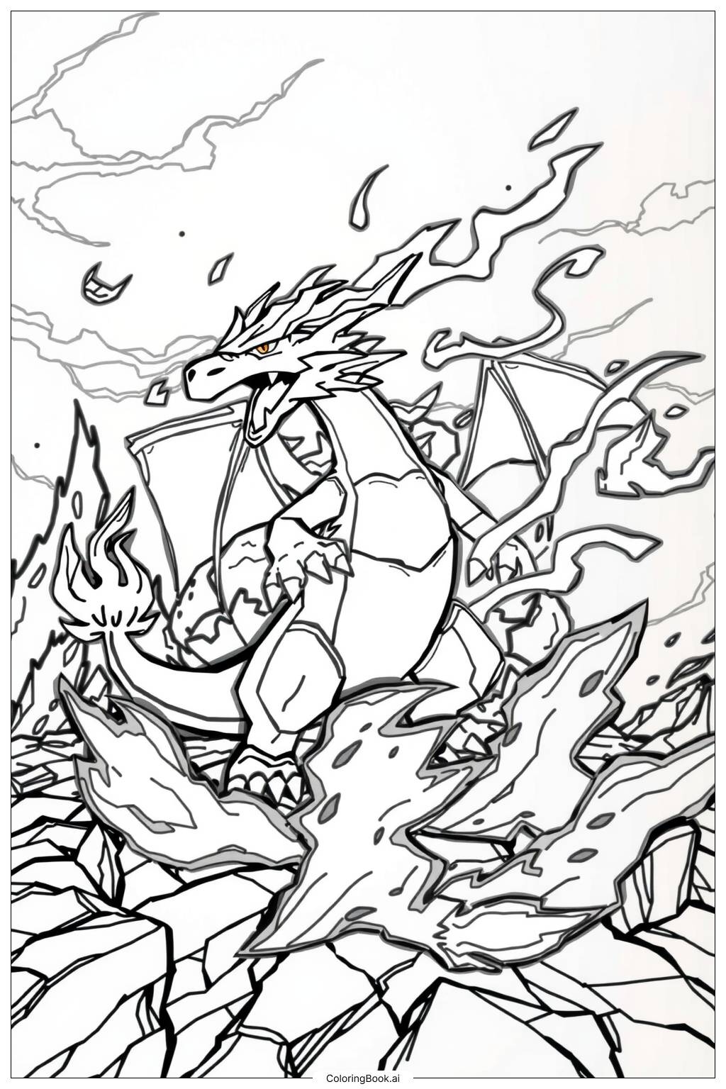 Pokemon Coloring Sheets Charzard Free Printable
