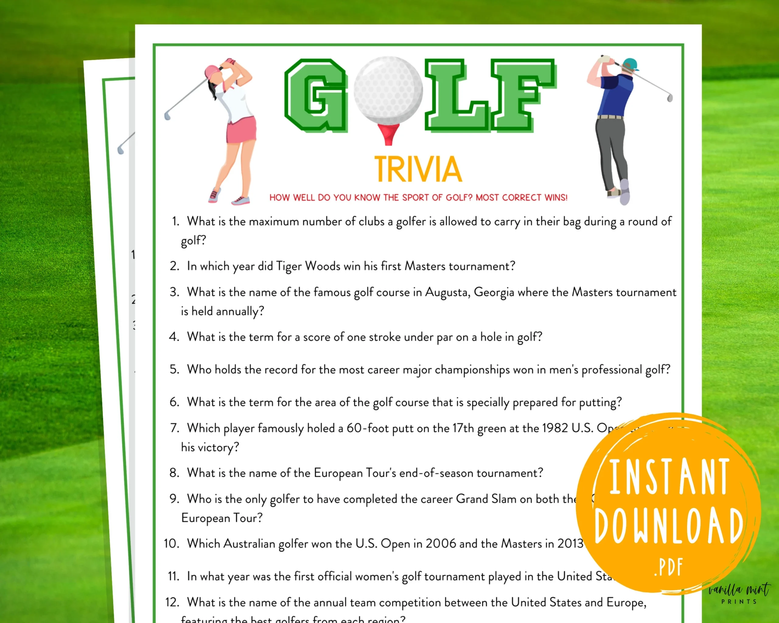 Golf Trivia Game Printable Golf Team Party Games Masters Golf Tournament Games For Kids Adults Golf Activities Golf Birthday Etsy Sweden Golf Trivia Game Printable Golf Team Party Games Masters Golf Tournament Games For Kids Adults Golf Activities Golf Birthday Etsy Sweden