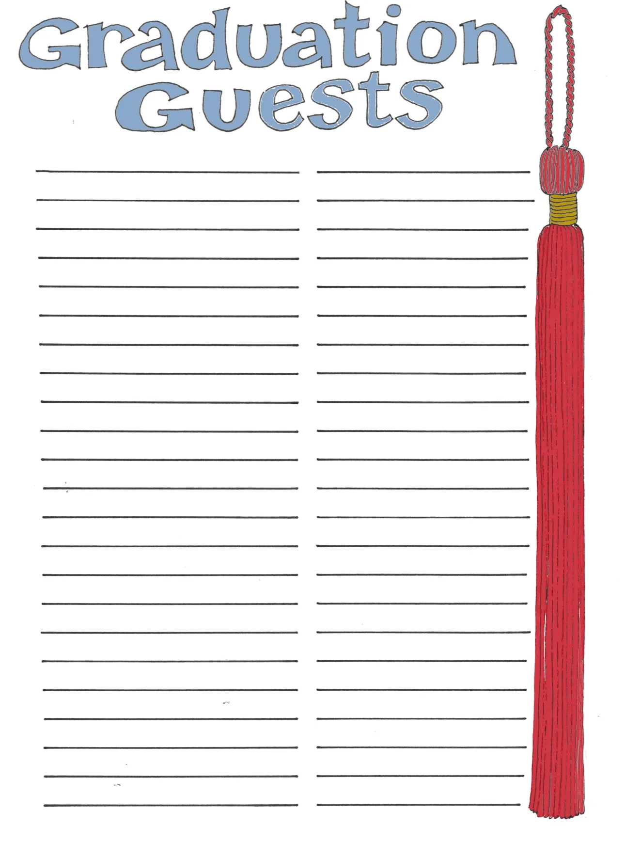 Graduation Guest Book Printables Flanders Family Home Life