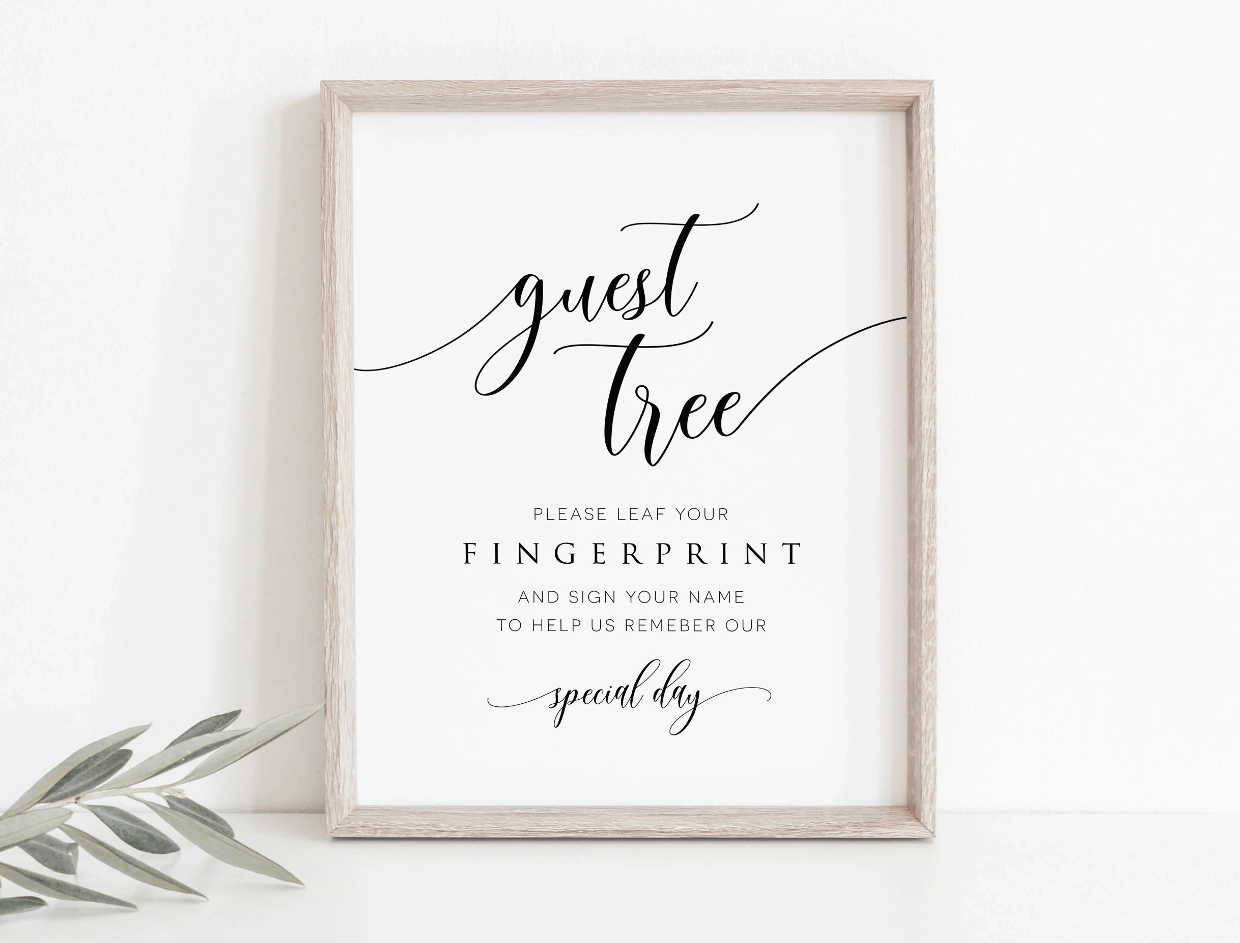 Guest Tree Fingerprint Sign Wedding Thumbprint Guestbook Sign 8x10 Printable Wedding Guestbook Sign TEMPLETT WLP SOU 1545 Etsy