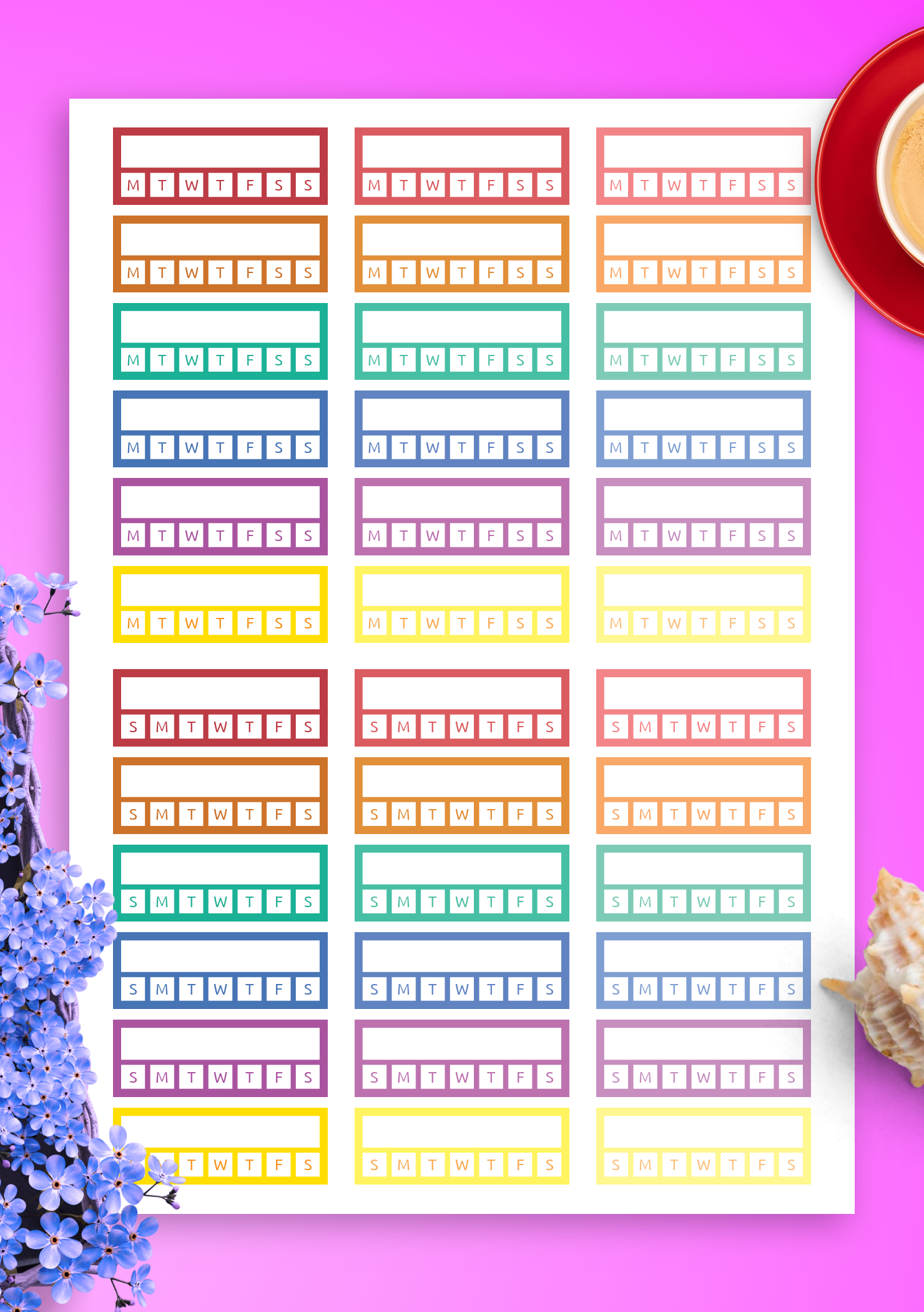 Habit Tracker Sticker Pack Download 36 PNG Printable And Digital Stickers