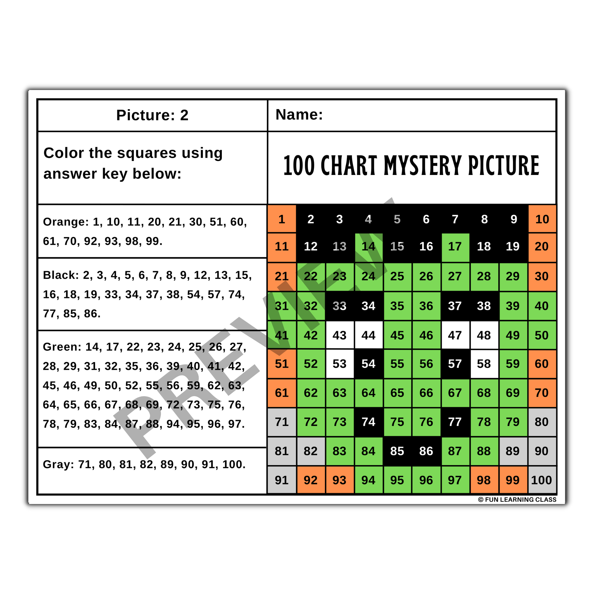 Free Printable Halloween 100s Chart