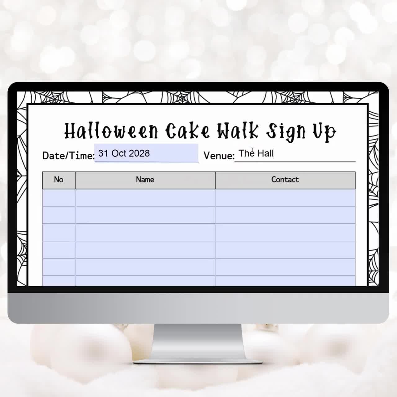 Cake Sign Up Sheet Printable