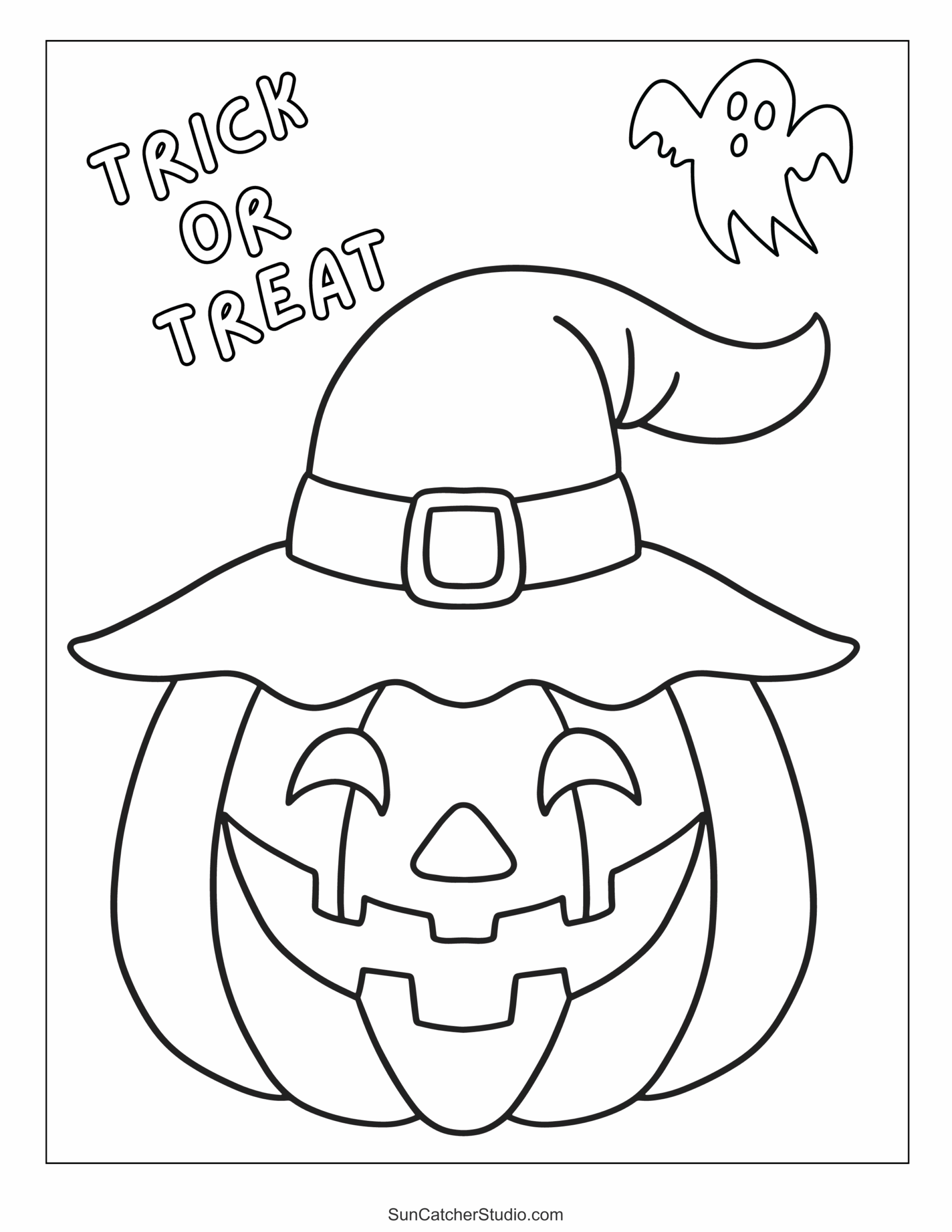 Adult Easy Printable Coloring Sheets Halloween