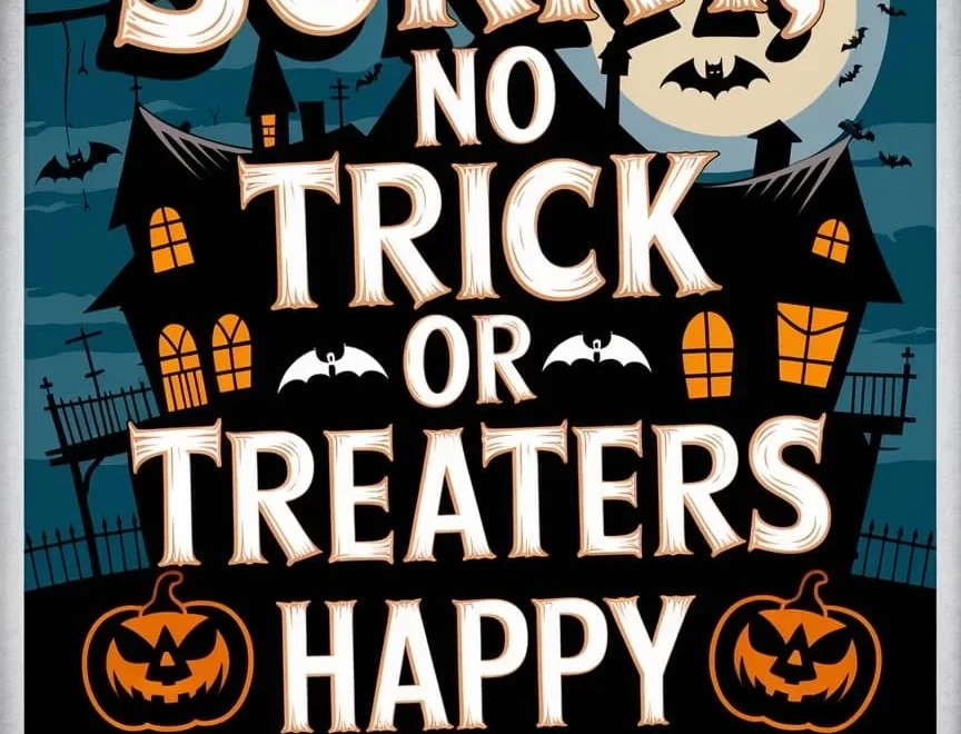 Halloween No Trick Or Treating Sign Quiz For Elderly Printable