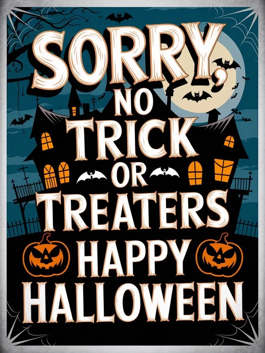 Halloween No Trick Or Treating Sign Quiz For Elderly Printable  Halloween No Trick Or Treating Sign Quiz For Elderly Printable