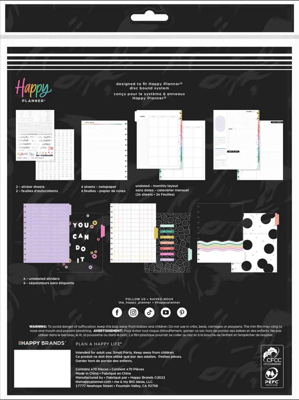 Happy Brights Big Monthly Extension Pack 6 Months Happy Planner Happy Brights Big Monthly Extension Pack 6 Months Happy Planner