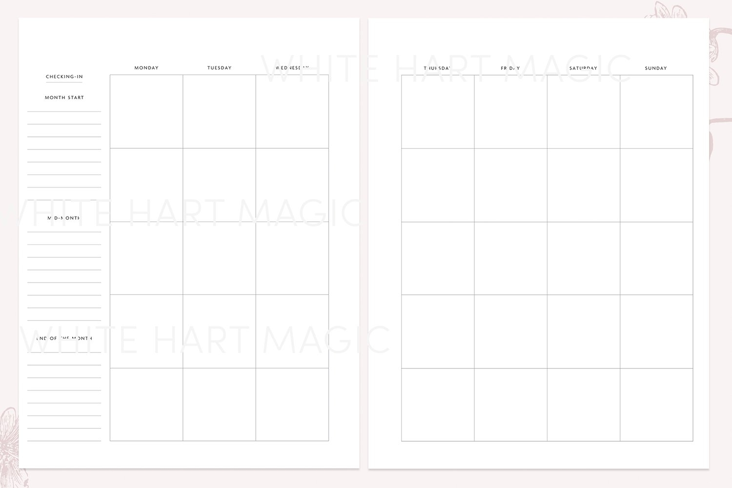 Happy Planner Printable 7x9 25 With Monthly Tarot Spread